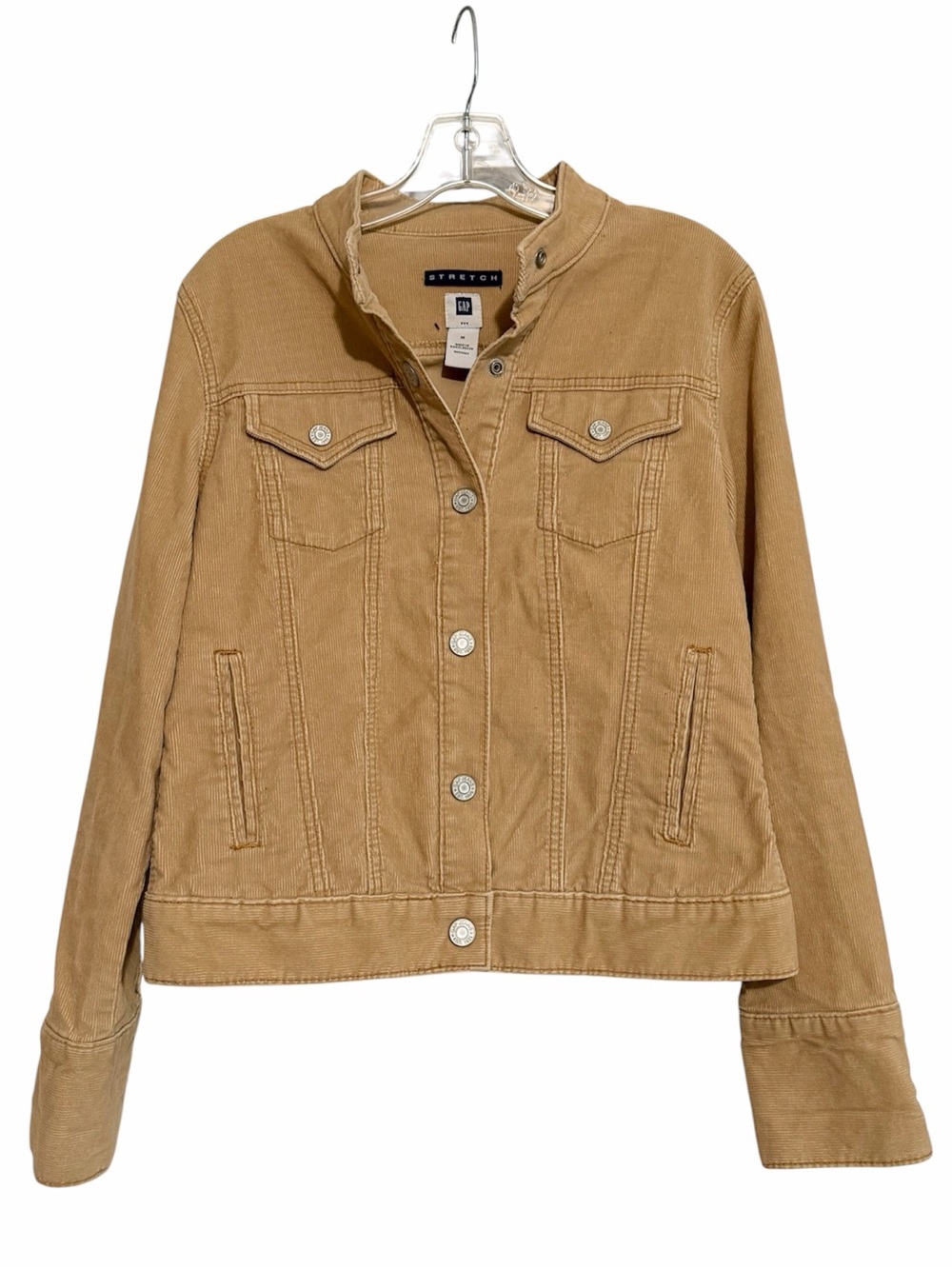 GAP Y2K Corduroy Western Jacket Snap Front Women’s Sz Medium Tan Camel